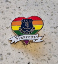 Everton Rainbow Heart Pin