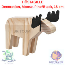 NEW IKEA HÖSTAGILLE Moose Decoration – Pine/Black 18cm Table Ornament Home Decor