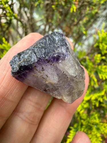 Blue john fluorite crystal - blue,