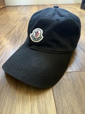 Moncler Berretto Adjustable Baseball Cap Unisex Black 100% AUTHENTIC