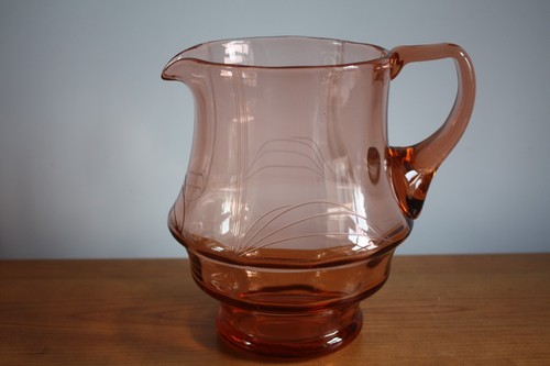 Vintage amber pink - pink, glass
