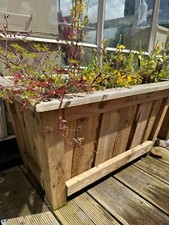 Garden Wooden Tapered Planter Reclaimed Wood Flower  Veg Timber Box