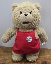 TED Movie Talking Bear Plush Red Apron 12" 2013 RARE Clean Non Rude Version 