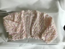 New and Hand knitted baby bolero cardigan size 6 -12 months
