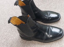 Dr Martens Black Leather Chelsea Boots Ladies Size 6 Made In England