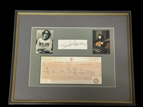 Framed copy birth - birth, certificate