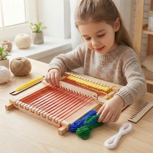 Wooden weaving loom starter - wooden,