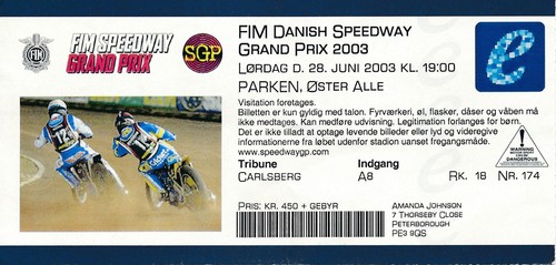 Speedway ticket danish grand - ticket,