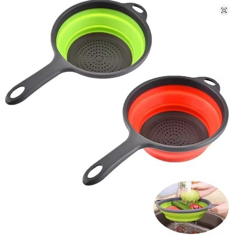 Silicone collapsible colander - collapsible,