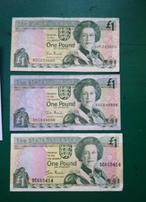 Jersey £1 One Pound Notes x 3