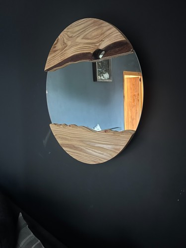 Live edge wooden wall mirror - edge,