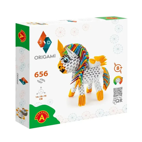 Origami unicorn - 3d,