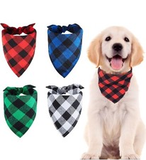 4pcs Cotton Dog Bandana Collar