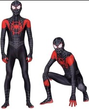 Leezeshaw Boys Superhero Spider Costume Adults Kid LSpandex Zentai Spider -Large