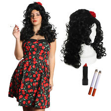 AMY WINEHOUSE COSTUME WIG ACCESSORIES BRITISH MUSIC ICON ADULTS FANCY DRESS