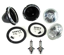 Complete Halogen 7" Headlight Upgrade Kit for Land Rover Defender (Pair) RHD