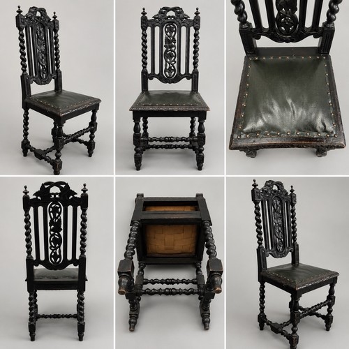 Antique carved oak hall - oak, /