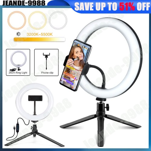 Led ring light with - with, tripod