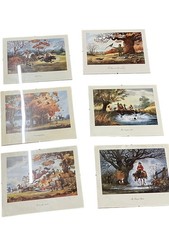 Set of Six Vintage Hunting