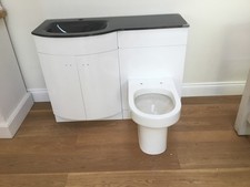 Bathroom Vanity Unit with sink and toilet