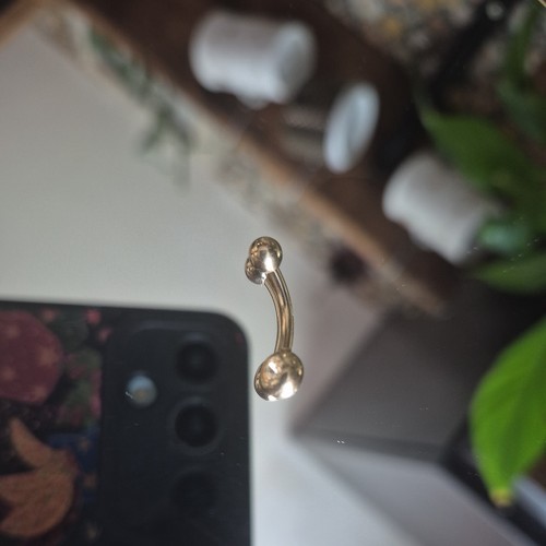 9ct gold belly bar - 9ct,