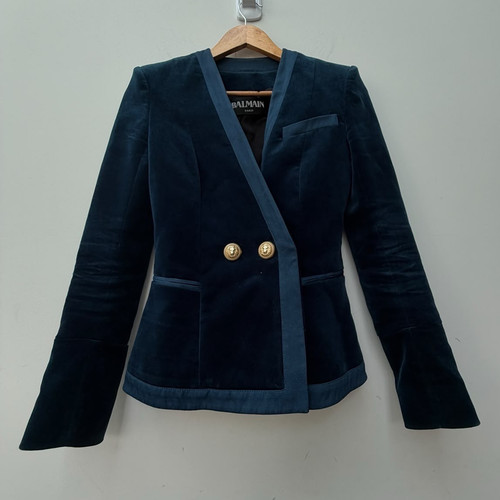 Balmain women blue velvet - balmain,
