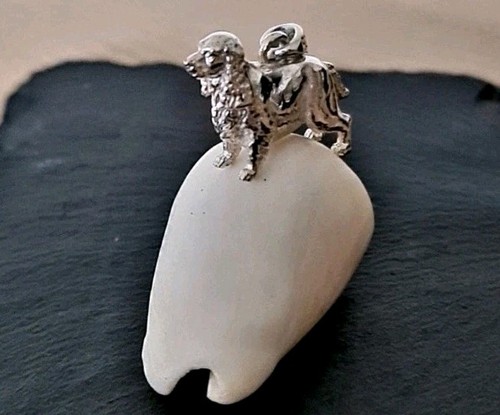 Sterling silver cocker - silver, spaniel