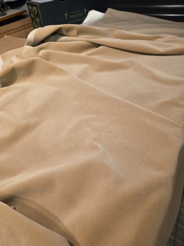 Cotton velvet beige - cotton, remnant