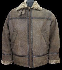 Vintage Type B-3 Leather original shearling Flying Pilot Bomber jacket L