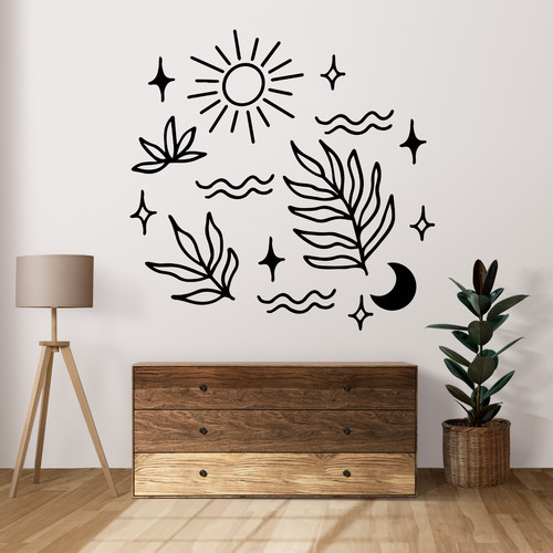 Boho wall sticker botanical - boho,