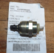 Land Rover Defender 7XD Fuel solenoid stop valve. STC3315.NOS.Ex military