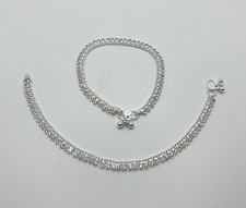 Pair of 8" Silver Finish