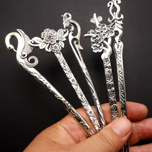 Pcs tibet silver metal hair - tibet,