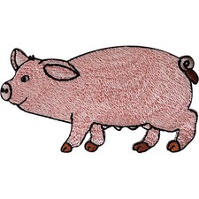 Pig Patch Embroidered Iron Sew
