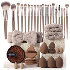40 pcs Makeup Brushes Sponges Set with Beauty Egg and Makeup Puff, All Skin Type