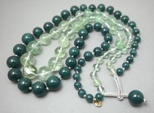 Lola Rose 2 row green rock quartz agate gemstone semi precious necklace 