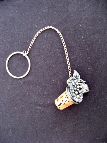 Pewter bottle cork with - bottle,