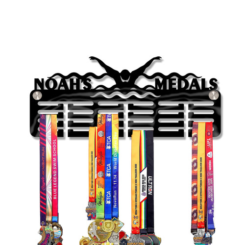 Personalised swimming medal - personalised,