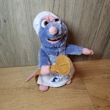 Rare Disneyland Paris Ratatouille Plush REMY RAT Soft Toy Disney With Spoon Hat