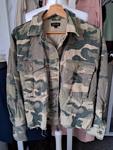 Topshop khaki camouflage denim - topshop,