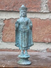 Thai Khmer Miniature Bronze Buddha Statue