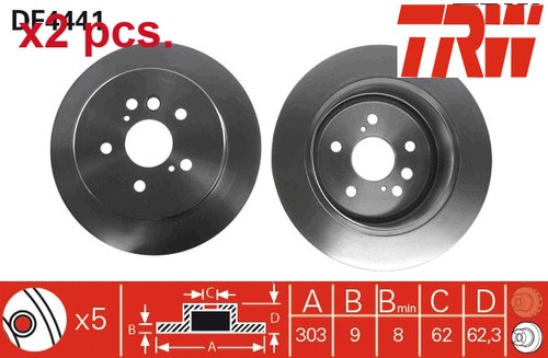 Pcs rear brake - x2,