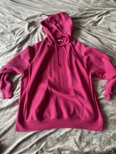 Ladies Pink Oversized Hoodie 12-14