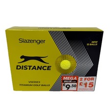 Slazenger V Series Titanium Golf Balls Yellow 12 Pack New 