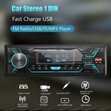 Single 1 DIN Car Radio Stereo MP3 Player 2USB/TF/FM/AUX Head Unit CD Bluetooth