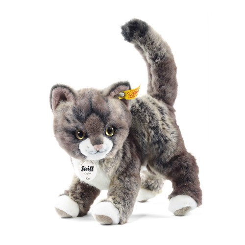 Steiff kitty cat - kitty, grey/beige