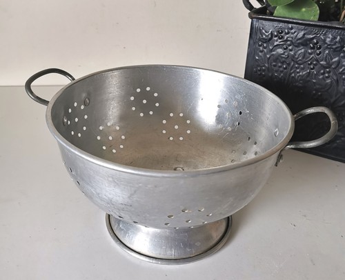Vintage aluminium colander - vintage,