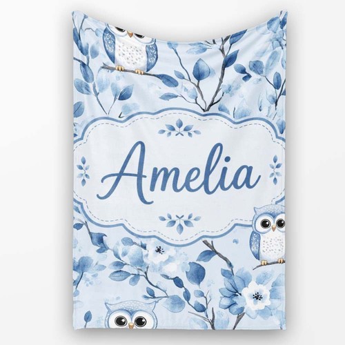 Soft fleece blanket cute blue - soft,