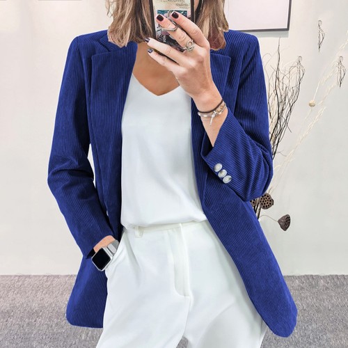Women corduroy blazer - corduroy,