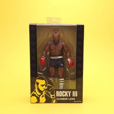 ROCKY 3 III ☆ CLUBBER LANG Black Attire Shorts Action Figure ☆ NECA Boxed Sealed